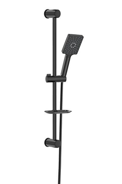 Valtemo Maxima Jet Black Sürgülü Siyah Duş Takımı Seti Vs-6740