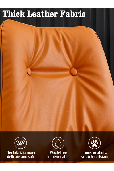 EqiEch Comfortable Dining Chair with 2-Tier Backrest and Metal Legs for Kitchen, Office, Living Room