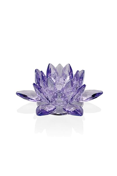 SETABIANCA Seta Kristal Lotus Mumluk Lila 19*19*7,5 Cm