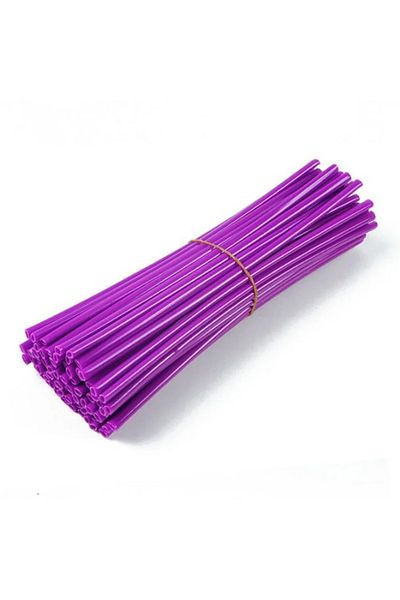 Choice PURPLE 72 Pcs/pack MTB Wheel Rim Spoke Shrouds Skins Covers Mountain Bike Optional Color Decoration