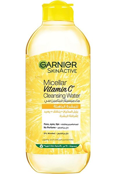 Garnier غارنيه ماء ميسلار فتامين سى يلطف 400مل الاصفر 8094