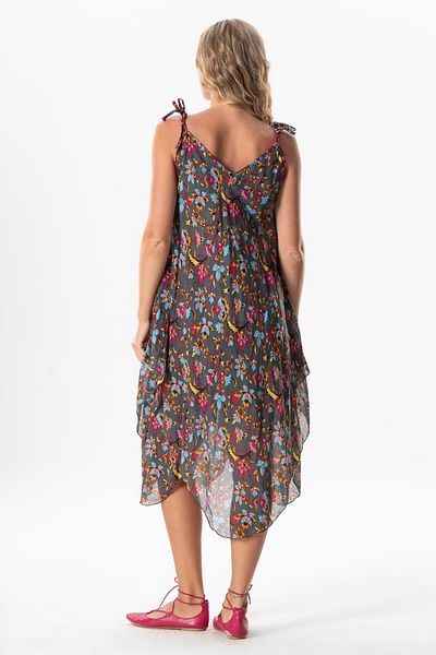 Eliş Şile Bezi Καλοκαιρινό φόρεμα Aphrodite Midi Size - Ivy Grey 6223