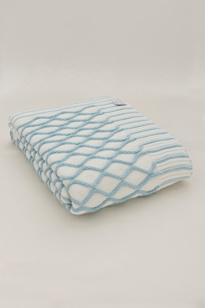 Koza Home Loop Turquoise Acrylic Tv Blanket 130X170 3733A