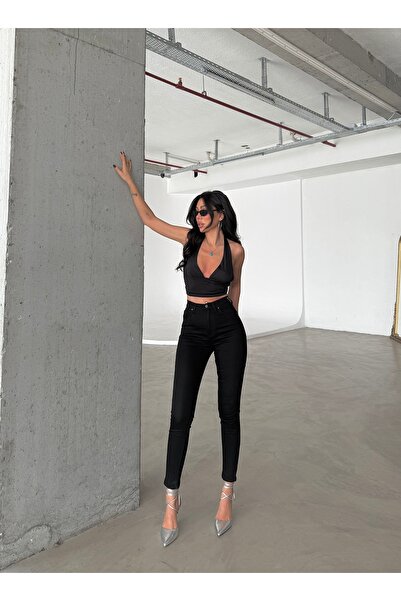 Butik بنطال جينز ضيق من الليكرا بالكامل