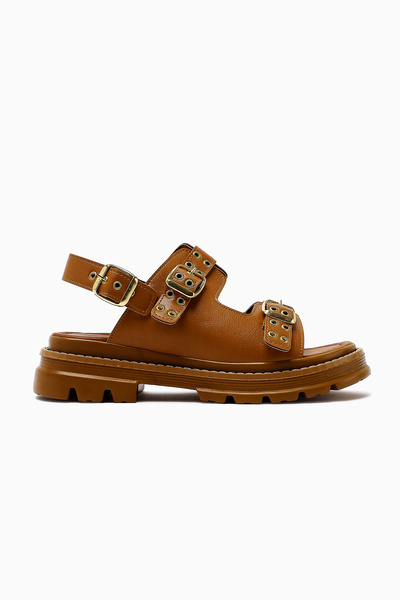 Limoya Julija Taba Двохсмугові затискачі Детальні жіночі сандалі на товстій п...