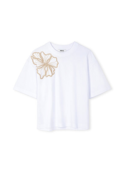 İpekyol Floral nakışlı tişört