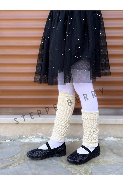 STEPPE BERRY Glitter Gold Παιδικά Κολάν Κάλτσες