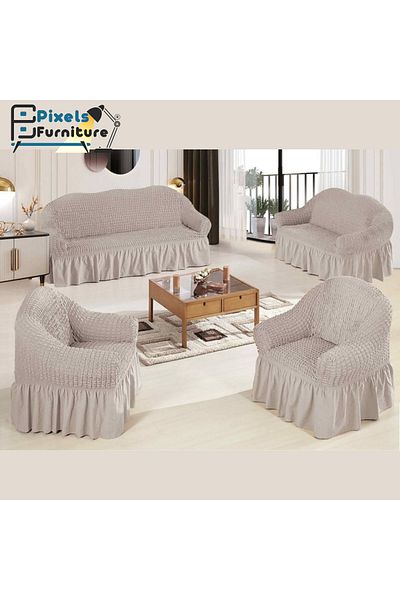PixelsFurniture Pixel Furniture 7 Seater Sofa Cover Set (3+2+1+1) Stretch Anti-Wrinkle Anti-Slip