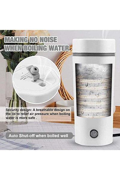 COOYA Electric Travel Kettle, Small Portable, 350ml, Stainless Steel, For Tea/Coffee/Baby Milk Powder