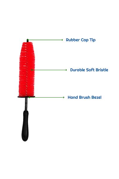 Generic Wheel Brush Car Tire Rim Cleaning Brush For Car Home 415mm 65mm Diameter