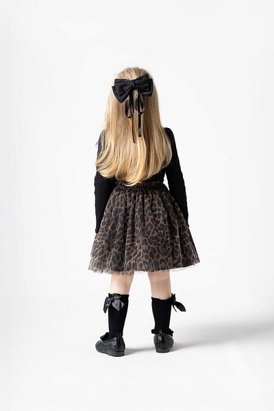 Banamio Nevada Baby Girl Children's Camisole Leopard Patterned Tulle Dress