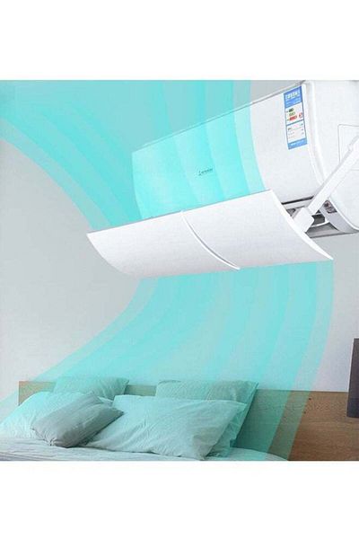 COOYA Retractable Air Conditioner Deflector, Universal Adjustable Air Diverter Cover Anti Direct Blowing