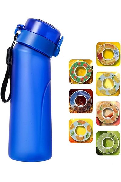 COOYA Water Bottle, 750ML with 7 Flavour Pods, 0% Sugar Water Cup BPA Free, for Gym and Outdoor Sports