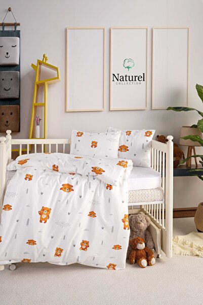 Naturel Collection Bebek Nevresim Takımı Sıvı Geçirmez Alezli Lastikli Çarşaf...