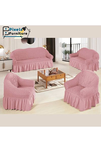 PixelsFurniture طقم غطاء أريكة من بكسل الأثاث 7 مقاعد (3+2+1+1) قابل للتمدد ومضاد للتجاعيد ومقاوم للانزلاق
