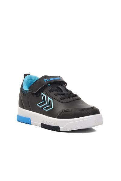 hummel Black-Blue-White Velcro Children's Sports Shoes