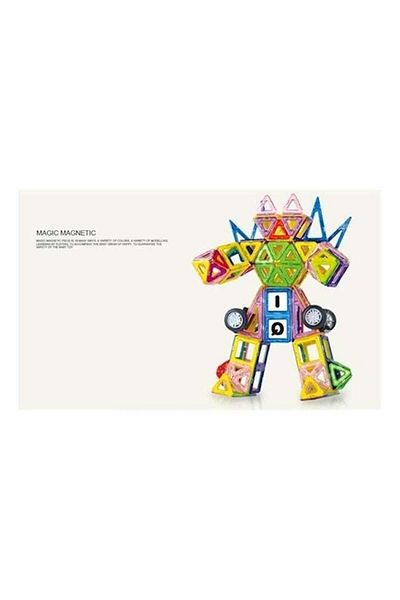 COOYA 97-Piece Colourful Sturdy And Durable Geometrical Shaped Magnetic Building Blocks Toys Set