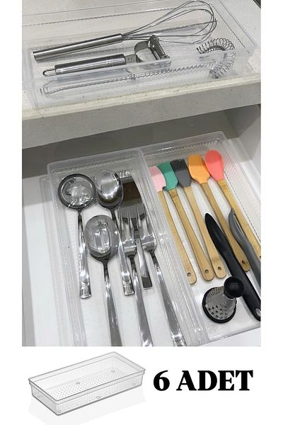 Bayev 6 Pieces Bade XL Drawer Knife & Spoon Organizer