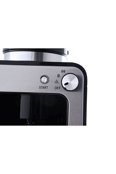 ALSAIF Electric Coffee Maker & Grander 4 Cups, 600w, Black/stainless Steel