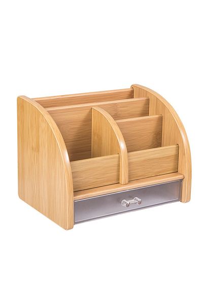 KidLe Wooden Creative Penholder Desktop Storage Box Office Stationery Storage