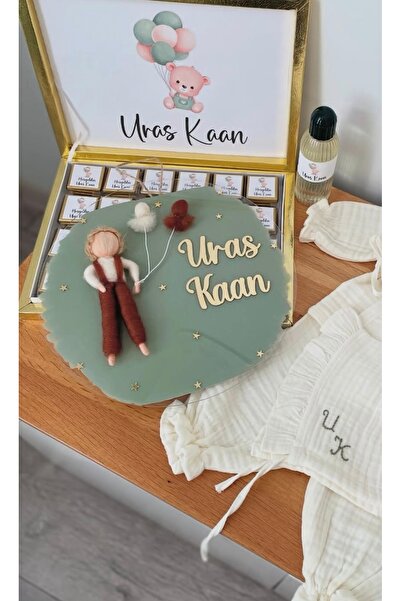 Tasarım Erkek Bebek kapı süsü, keçe bebek, kapı süsü, bebek çocuk oda aksesuar