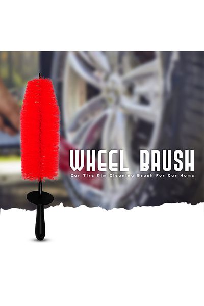 Generic Wheel Brush Car Tire Rim Cleaning Brush For Car Home 435mm 100mm Diameter 1pcs