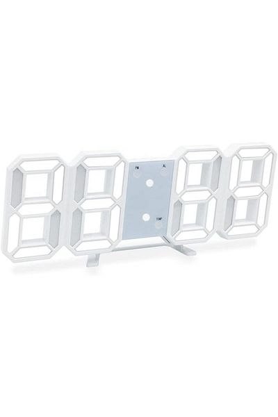 COOYA 3D Digital Alarm Clock, LED with Brightness Adjustable, USB Charging and 12/24 Hour Display