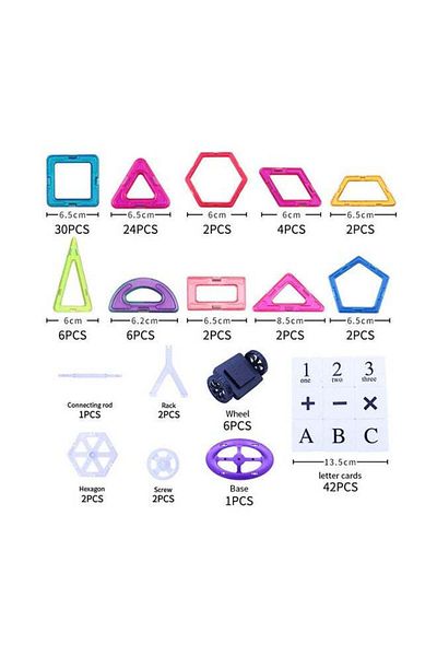 COOYA 136- Piece Magnetic Building Blocks for Toddlers & Kids Set 3+ Years