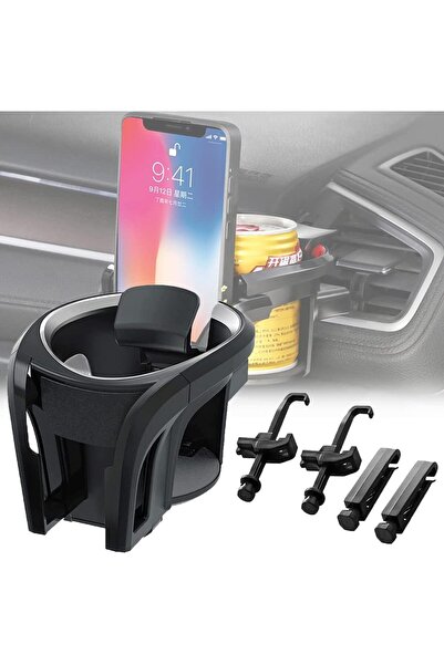 Generic حامل أكواب السيارة الموسع، 2 في 1 متعدد الوظائف، منظم حامل أكواب فتحة تهوية السيارة