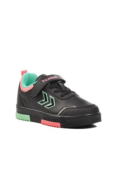 hummel 900382   Molina Jr. F Black-Orange Velcro Kids Sneakers