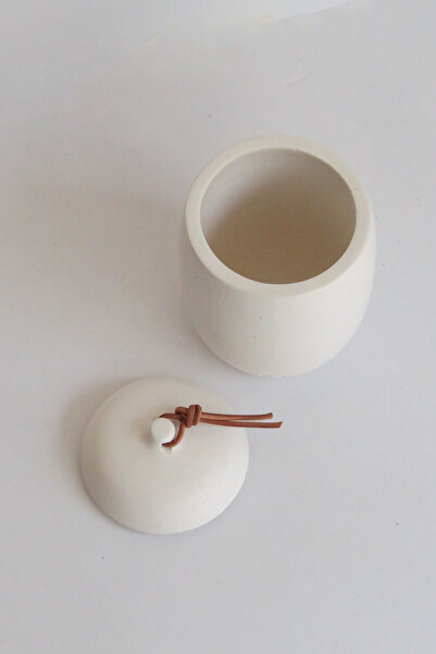 Ghogol Home Rome L Countertop Concrete Storage Container - Jar 550 ml