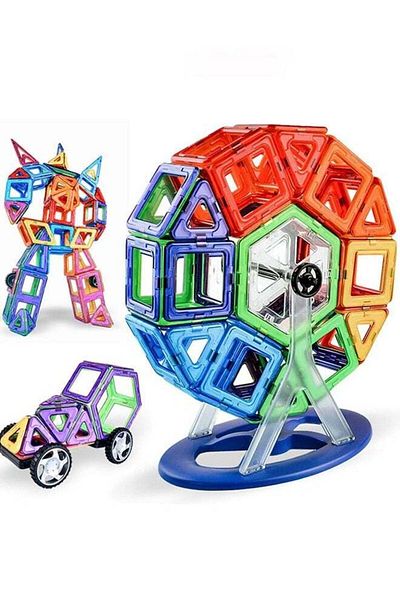 COOYA 191 Pieces Magnetic Tile Blocks, Creative Educational Games for Boys and Girls 3+