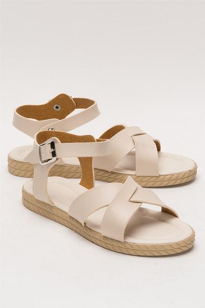 Liger Sandale de damă de zi cu zi, stilate și confortabile, model BEIGE