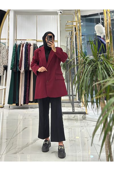 She Olive Double Flap Pocket Blazer Jacket