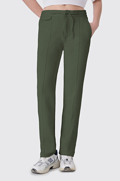 UNIQVIBE Organik Pamuklu Haki Kadın Sweatpant