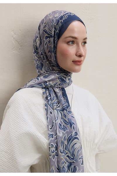 Fresh Silk Crepe Shawl and Lavender Laura Pattern