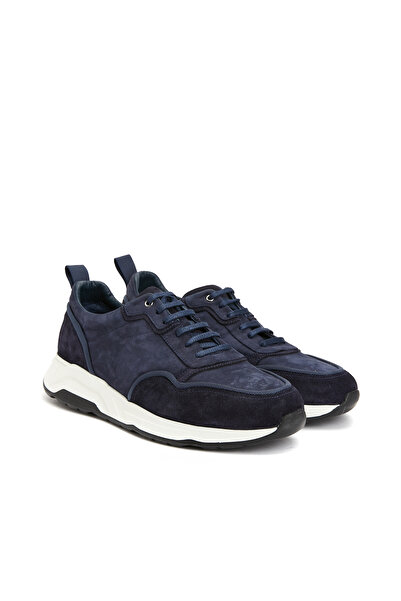 George Hogg Lacivert Erkek Süet Sneaker