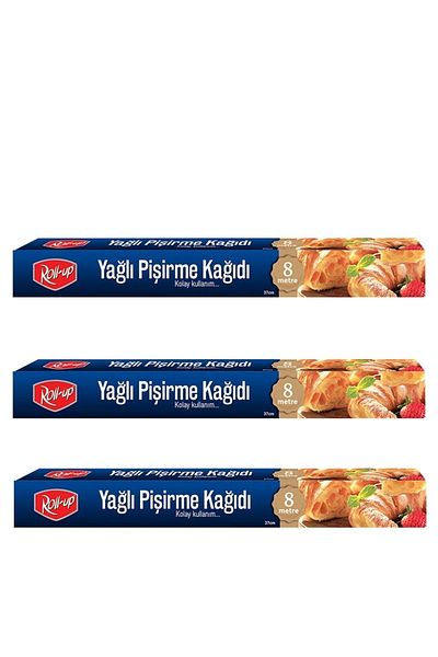 Roll-Up 8 Meters Baking Paper 37cm 3 Pieces Box Set