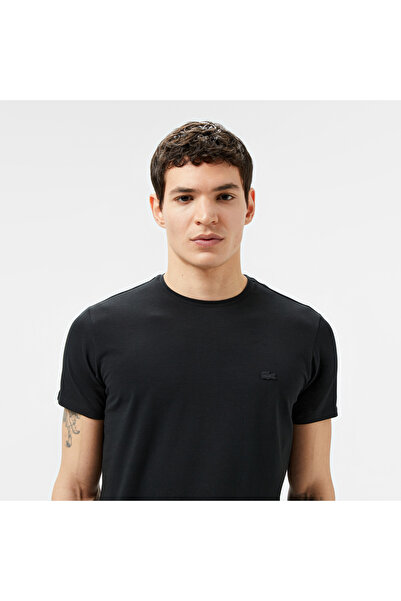Lacoste Erkek Slim Fit Bisiklet Yaka Siyah T-Shirt