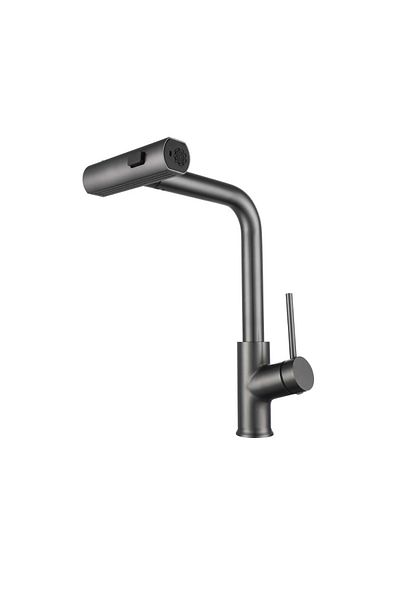 YCRAYS G3/8 Gray YCRAYS Black Kitchen Faucets Gray Pull Out Rotation Waterfall Stream Sprayer Head Sink Mix