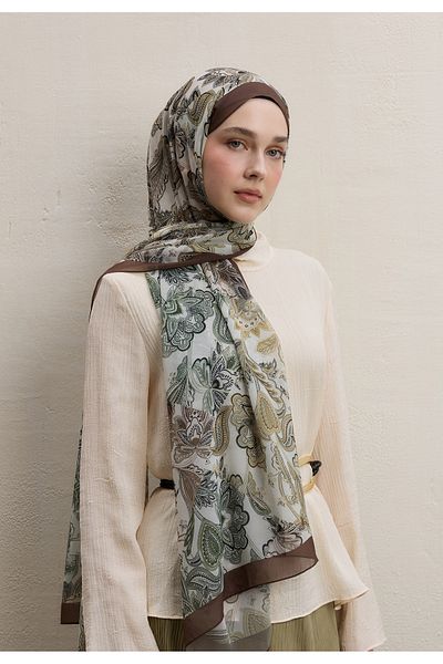 Fresh Silk Crepe Shawl - Coffee Matter Mevasi
