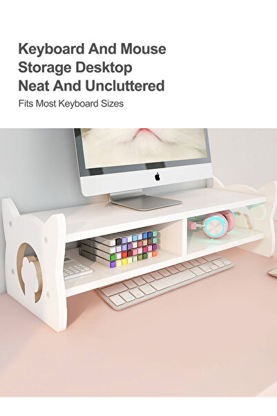 KidLe Desktop Organizer Monitor Stand Office Heightened Base Neck Protection Shelf Desktop Computer