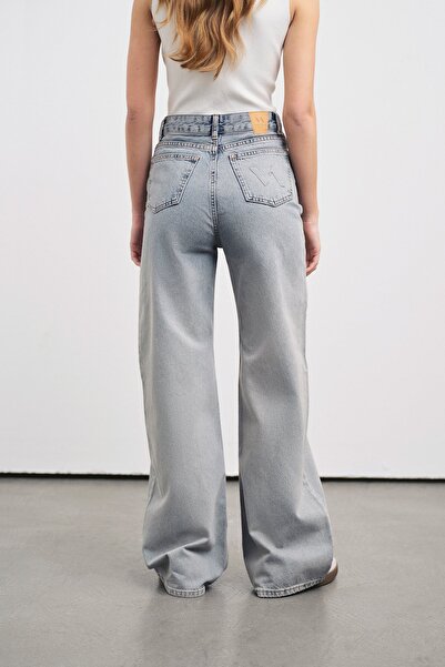 VATKALI V1927 Blugi cu talie înaltă și picioare largi