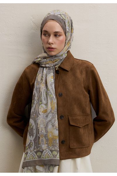 Fresh Verona Pattern İpekpren Hanede Sage