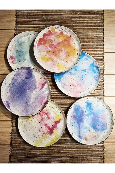 Porland Cosmos 6-Piece Flat Plate 17 Cm