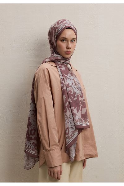 Fresh Silk Crepe Shawl - Silver Dust