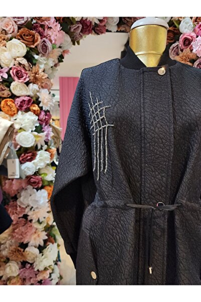 Kayra kadın siyah fermuarlı ceket