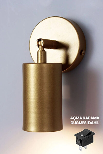 Tel Lighting Açma, Kapama Düğmeli Tekli Metal Spot Aydınlatma (AMPÜL DAHİL)