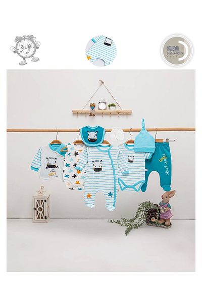 İmaj Male Baby Zebra Set of 8-Hospital Exit Set