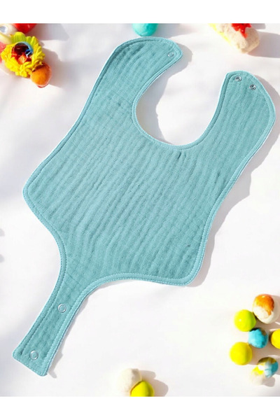 BeybiNest 4 طبقات من الموسلين المتعدد - لهاية خضراء ومريلة أطفال